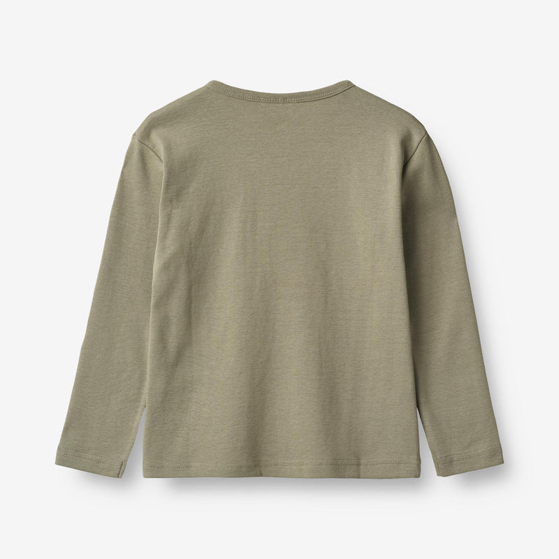 Wheat Main  Langermet T-Skjorte Morris Jersey Tops and T-Shirts 4122 sage