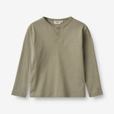 Wheat Main  Langermet T-Skjorte Morris Jersey Tops and T-Shirts 4122 sage