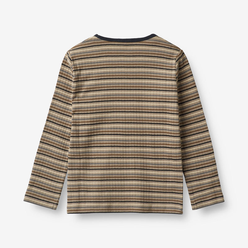 Wheat Main  Langermet T-Skjorte Stig Jersey Tops and T-Shirts 0181 multi stripe