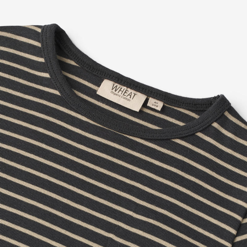 Wheat Main  Langermet T-Skjorte Stig Jersey Tops and T-Shirts 1433 navy stripe