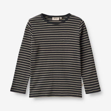 Wheat Main  Langermet T-Skjorte Stig Jersey Tops and T-Shirts 1433 navy stripe