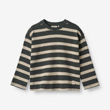Wheat Main  Langermet T-skjorte Malthe Jersey Tops and T-Shirts 9209 dark stripe