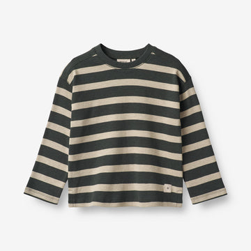 Wheat Main  Langermet T-skjorte Malthe Jersey Tops and T-Shirts 9209 dark stripe