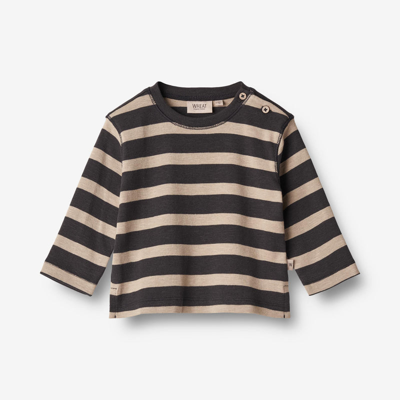 Wheat Main  Langermet T-skjorte Nohr | Baby Jersey Tops and T-Shirts 9209 dark stripe