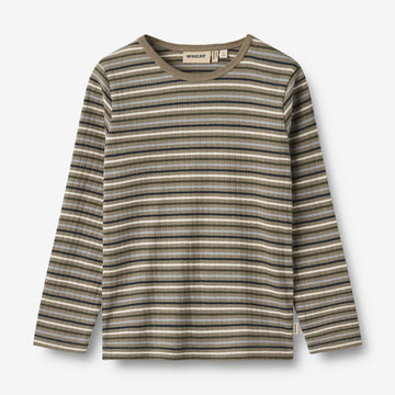 Wheat Main Langermet T-skjorte Stig Jersey Tops and T-Shirts 0181 multi stripe