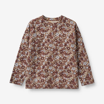 Wheat Main  Langermet T-skjorte Thilda Jersey Tops and T-Shirts 9407 flowers in plenty