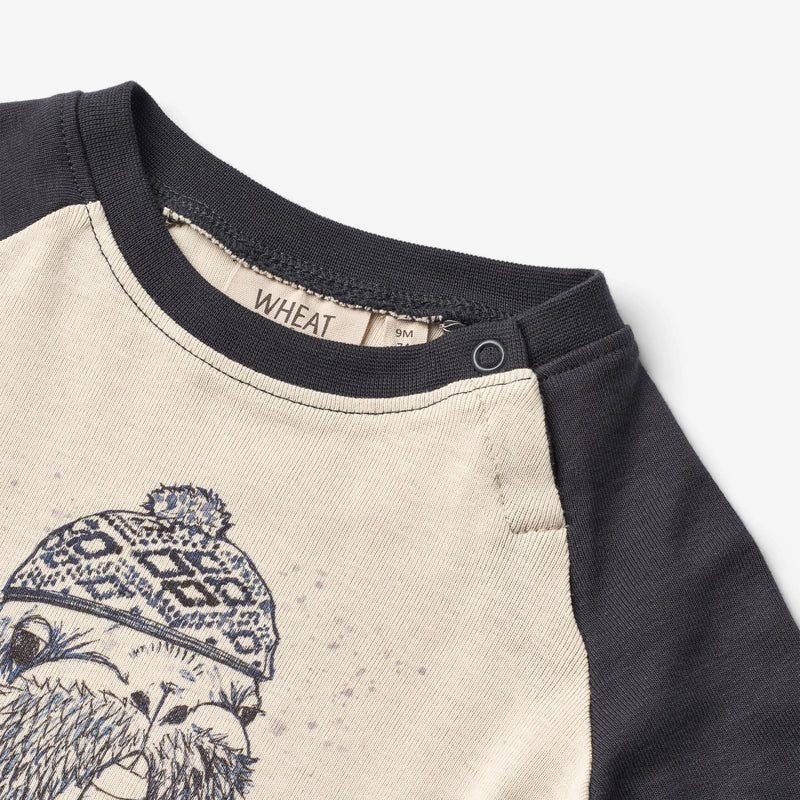 Wheat Main  Langermet T-skjorte Valross | Baby Jersey Tops and T-Shirts 1432 navy
