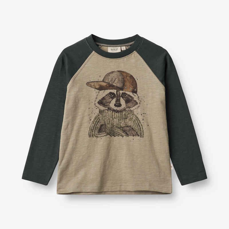 Wheat Main  Langermet T-skjorte Vaskebjørn Jersey Tops and T-Shirts 3239 beige stone