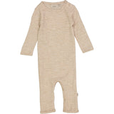 Wheat Wool Langermet Ull Heldress Jumpsuits 3206 khaki stripe