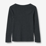 Wheat SMU Langermet Ull T-skjorte Alfie Jersey Tops and T-Shirts 1432 navy