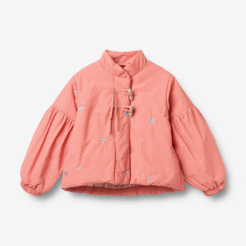 Wheat Outerwear Lettvekts Pufferjakke Sola Jacket 9606 red check