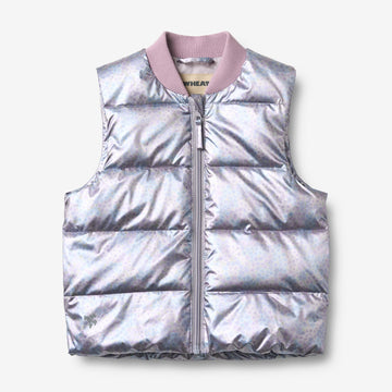 Wheat Outerwear Lettvekts Puffervest Fryd Vest 9609 silver sky flower