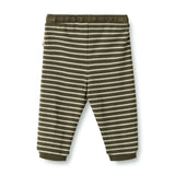 Wheat Main  Myke Bukser Leo | Baby Trousers 4076 dark green stripe