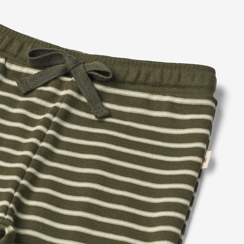 Wheat Main  Myke Bukser Leo | Baby Trousers 4076 dark green stripe