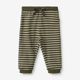 Wheat Main  Myke Bukser Leo | Baby Trousers 4076 dark green stripe