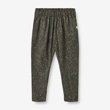 Wheat Main  Myke Bukser Malika Trousers 0028 black coal small flowers
