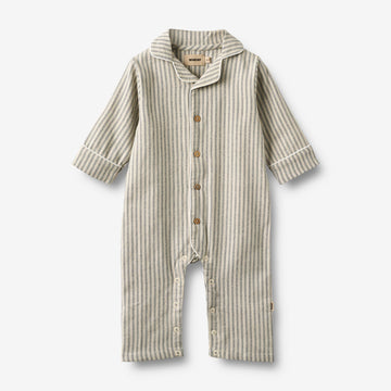Wheat Main Nattdrakt Lennie Home 9585 blue stripe