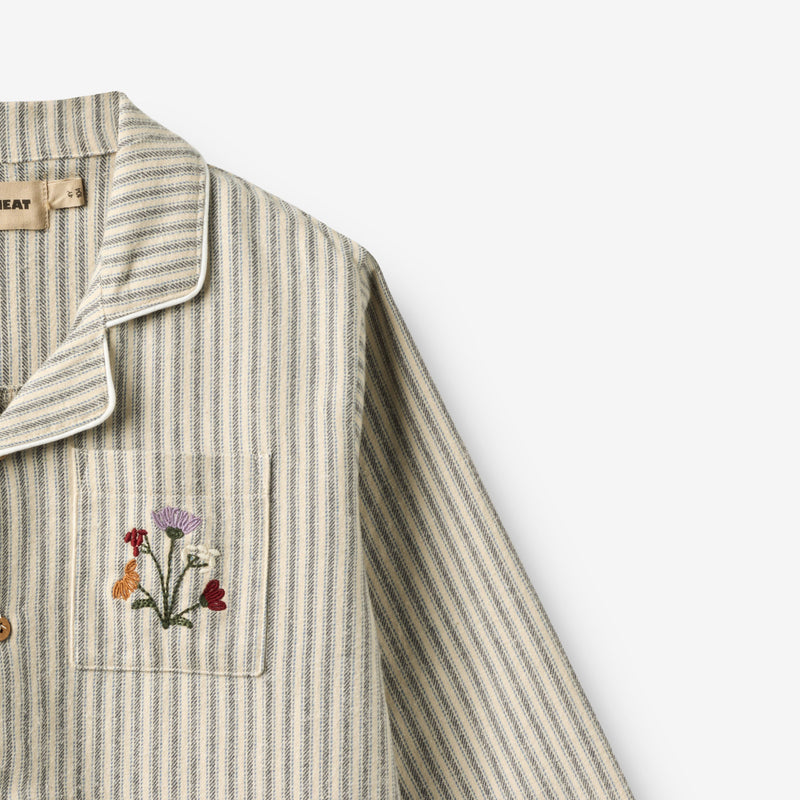 Wheat Main Nattkjole Sylva Home 9585 blue stripe