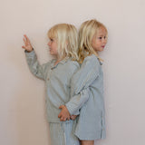 Wheat Main Nattkjole Sylva Home 9585 blue stripe