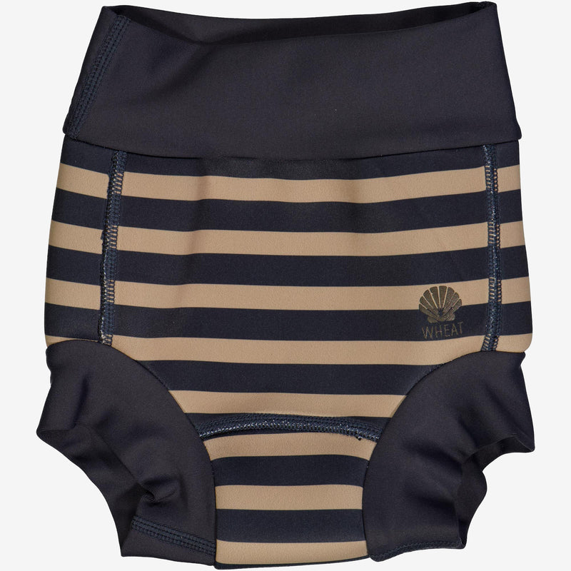 Wheat Neopren Badebukser | Baby Swimwear 1073 ink stripe