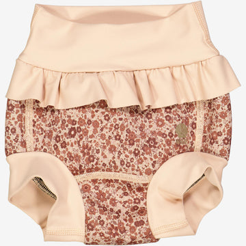 Wheat Main  Neopren Badebukser Volanger | Baby Swimwear 2073 red flower meadow
