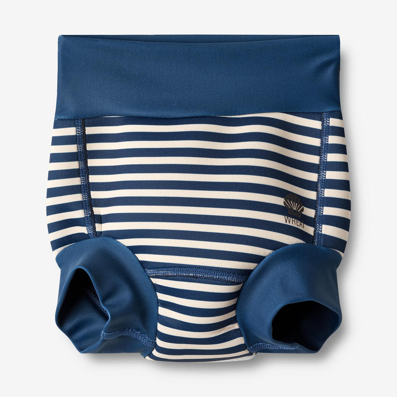 Wheat Main  Neoprene Badebukser Swimwear 1325 indigo stripe