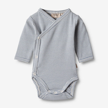 Wheat Main  Omslagsbody L/S Pil Underwear/Bodies 1048 blue stripe