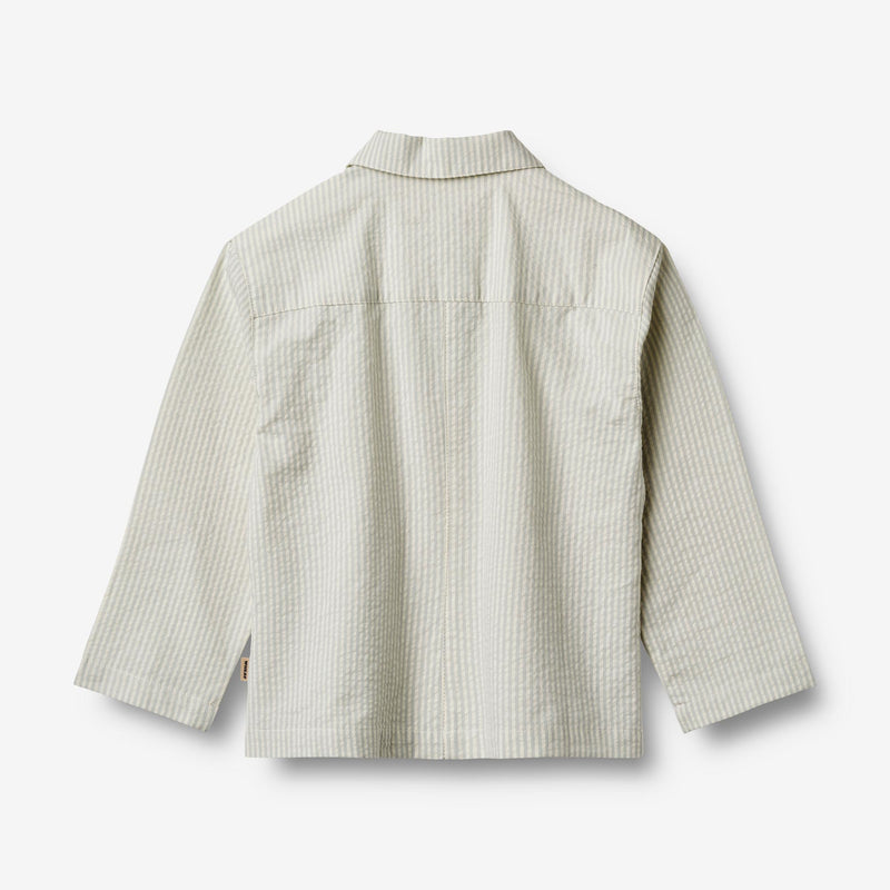 Wheat Main Overshirt Embroidery Ghita Shirts and Blouses 9444 summer blue stripe