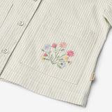 Wheat Main Overshirt Embroidery Ghita Shirts and Blouses 9444 summer blue stripe