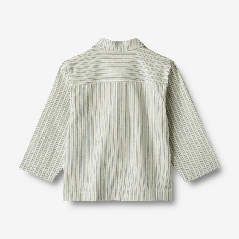 Wheat Main  Overshirt Ghita Shirts and Blouses 4109 aquablue stripe