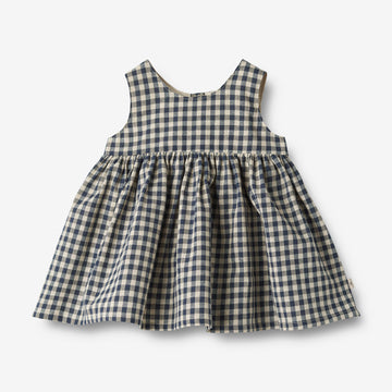 Wheat Main  Pinafore Wrinkles Sienna Dresses 1306 blue check