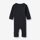 Wheat Wool Plain Ull Jumpsuit | Baby Jumpsuits 1432 navy