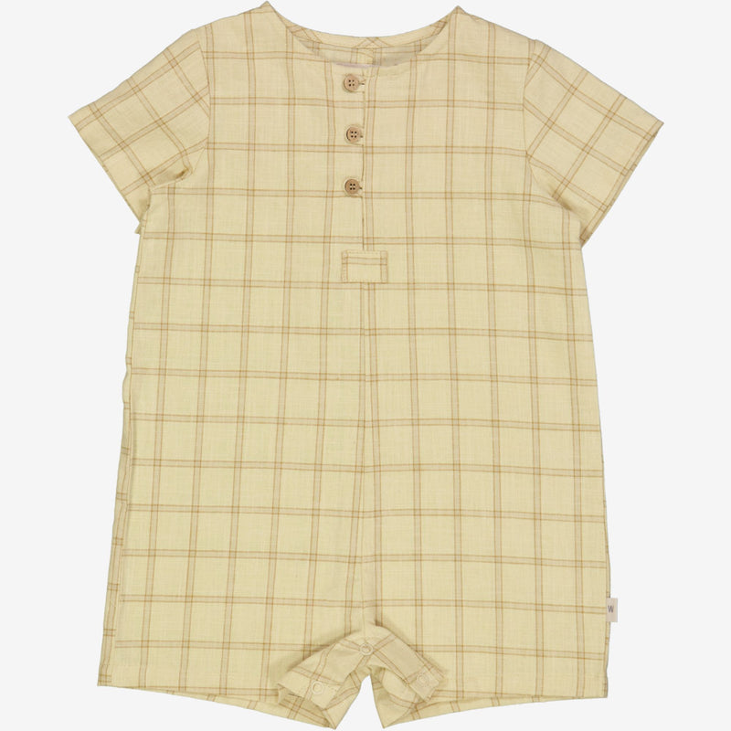 Wheat Main  Playsuit Niller | Baby Suit 9108 buttermilk check