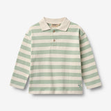 Wheat Main Polo skjorte L/S Fred Blouse 9647 mint stripe