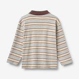 Wheat Main Polo skjorte L/S Fred Blouse 9877 multi blue stripe