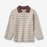 Wheat Main Polo skjorte L/S Fred Blouse 9877 multi blue stripe