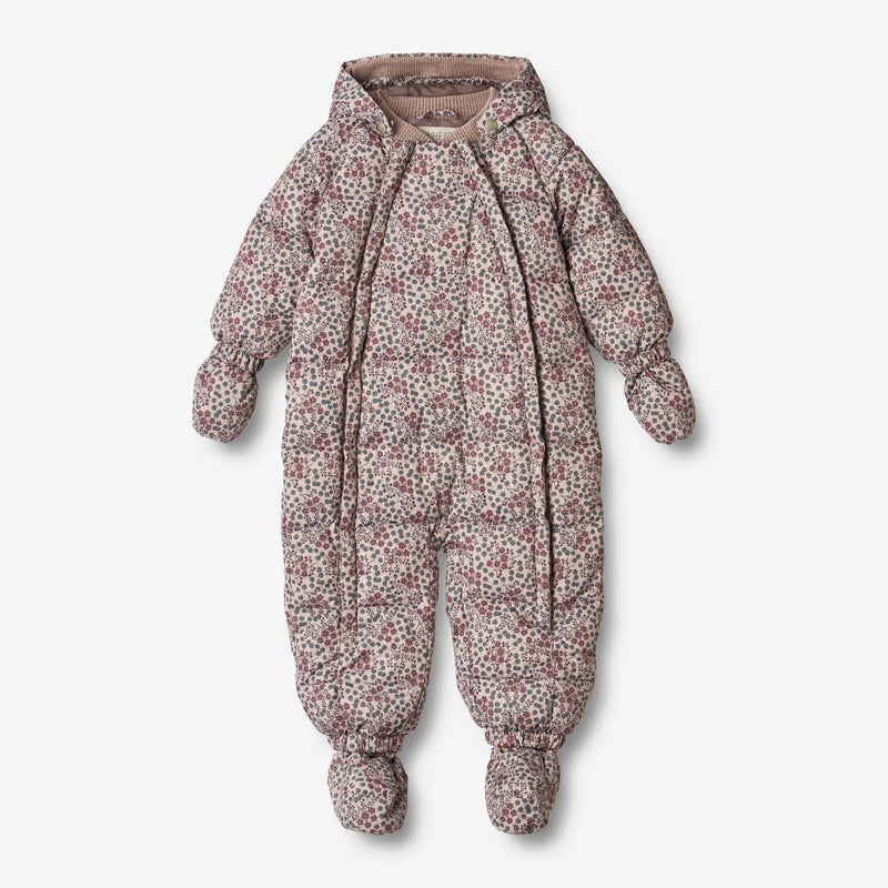 Wheat Outerwear Puffer Babydress Edem | Baby Snowsuit 1352 pale lilac berries