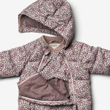 Wheat Outerwear Puffer Babydress Edem | Baby Snowsuit 1352 pale lilac berries