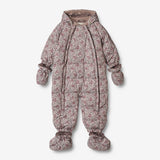 Wheat Outerwear Puffer Babydress Edem | Baby Snowsuit 1352 pale lilac berries