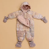 Wheat Outerwear Puffer baby Booties Fuffa Accessory 9670 dark charcoal flowers