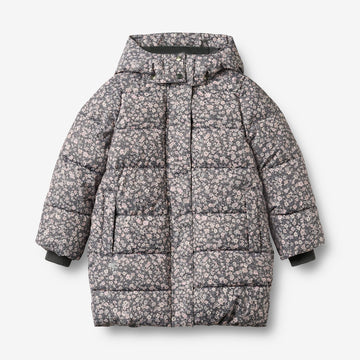 Wheat Outerwear Puffere Frakk Yrsa Jacket 9670 dark charcoal flowers