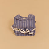 Wheat Main Pyjamas Fie Home 4339 blue holiday stripe