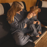 Wheat Main Pyjamas Fie Home 4339 blue holiday stripe