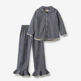 Wheat Main Pyjamas Fie Home 4339 blue holiday stripe