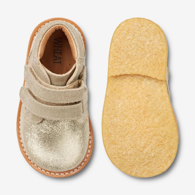 Wheat Footwear Raden Borrelås Shine | Baby Prewalkers 0171 grey