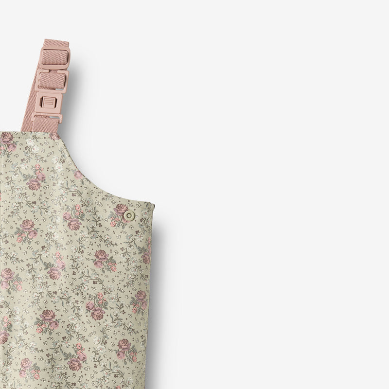 Wheat Outerwear Regnbukser m.seler Charlo Overall 9539 slightly green flowers