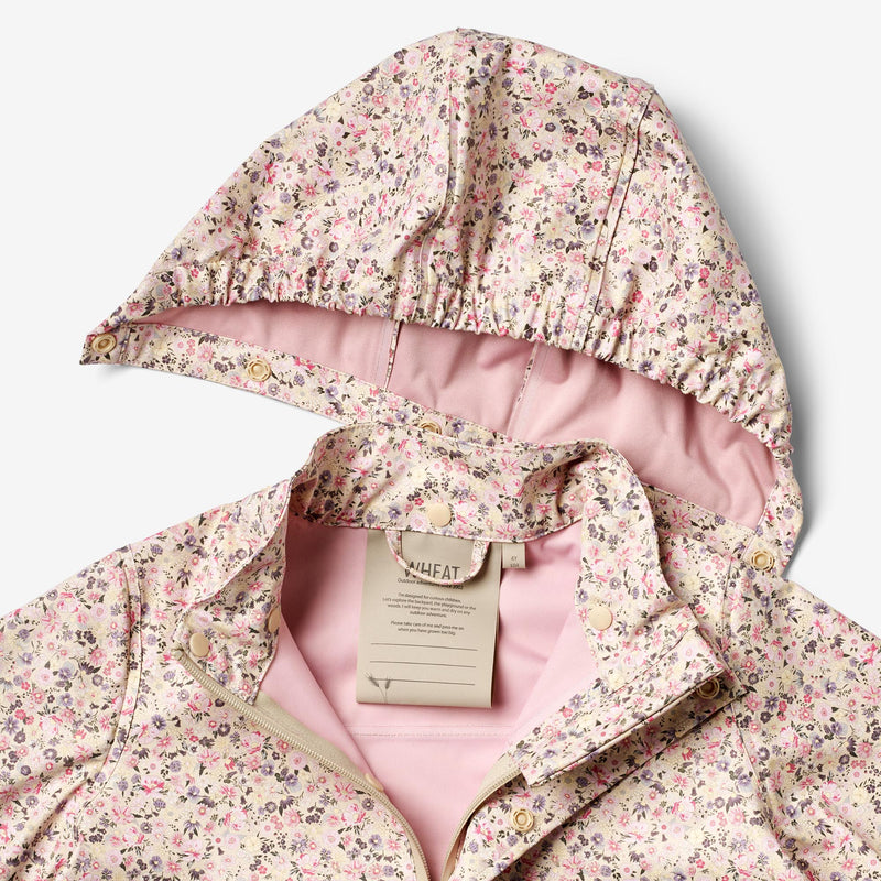 Wheat Outerwear  Regnjakke Ollo  Rainwear 9014 clam multi flowers