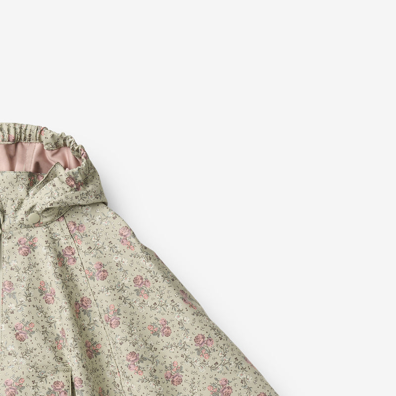 Wheat Outerwear Regnkappe Dråper Jacket 9539 slightly green flowers