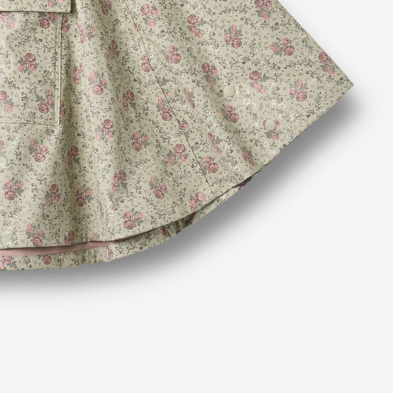 Wheat Outerwear Regnkappe Dråper Jacket 9539 slightly green flowers