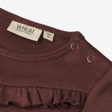 Wheat Main  Rib Body Elise | Baby Underwear/Bodies 2118 aubergine